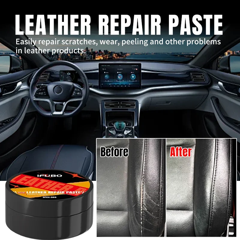 Leather Repair Paste, for Steering Wheel Restoration, Anti-aging, Scratch Repair, Car Interior Conditioning, Plastic Oxidation