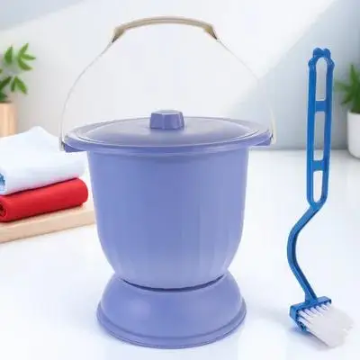 

Plastic High Base Urinal Pot Household Bedpankids Adult Portable Spittoon Lid Urine Storage Pail Easy Clean Durable For