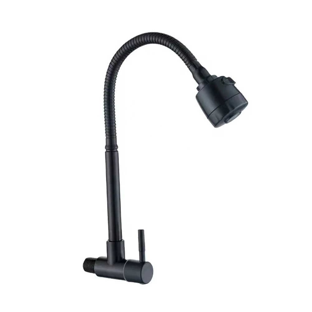 Sleek Design Stainless Steel Kitchen Faucet Into the Wall Installation G1/2 Pipe Diameter Suitable for Sink Faucet