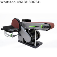 BD4*6 Electric Abrasive Belt Machine W/ Dust Extraction Port 350W DIY Polishing Sander Fixed Angle Metal Woodworking Grinder