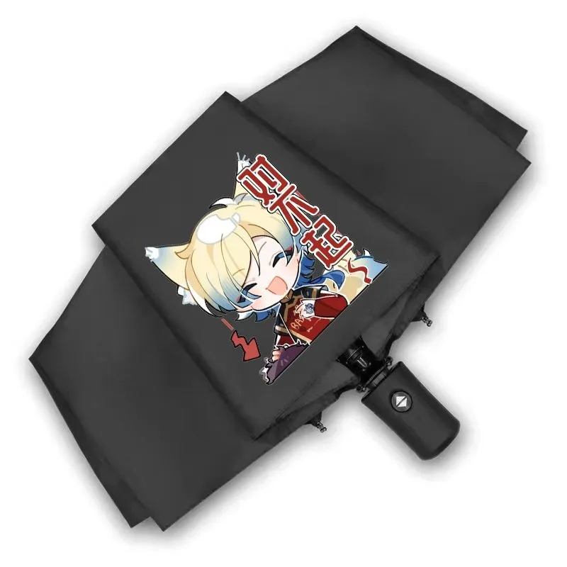 

Синяя тюрьма: Блю Лок Черный, белый, синий замок, милый аниме Kawaii Chibi, популярный косплей, анти-УФ-излучение, автоматический дождевой компактный зонт для женщин, девочек, детей