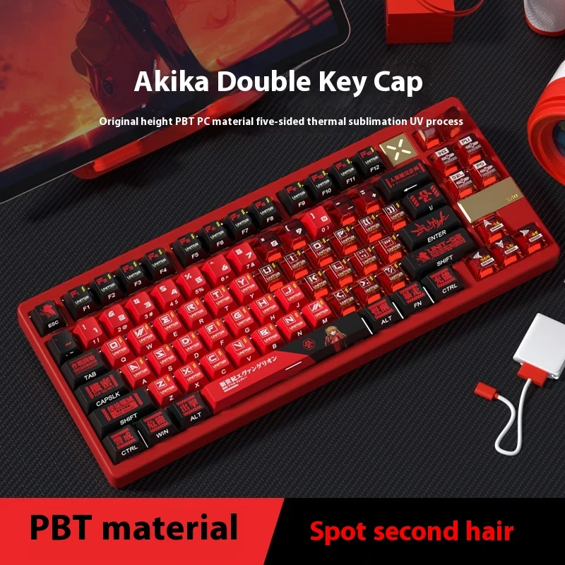 Double Transparent Original Factory Height Small Set Of Pbt Heat Sublimation Keycaps Compatible With Madlions Wooting