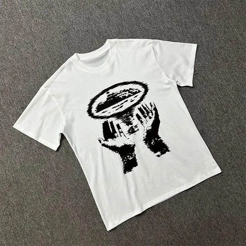2026 Summer Men's Printed T-shirt, Street Fashion Clothing Avant-garde Style, Retro Oversized Design Suitable for Both Men/women