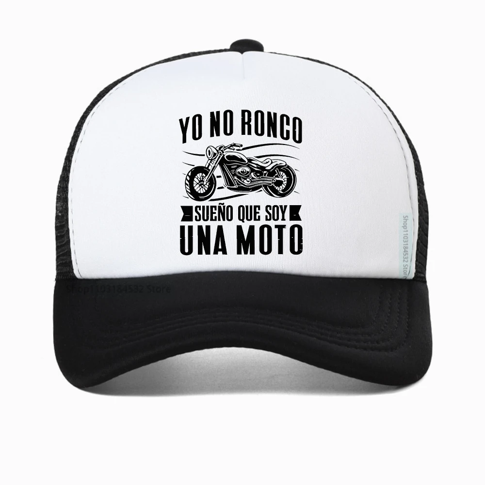 

New Arrived Motorcycle Biker hat Spanish Sayings Dad Boyfriend Gifts Baseball Cap Outdoor sports breathable mesh Trucker hats