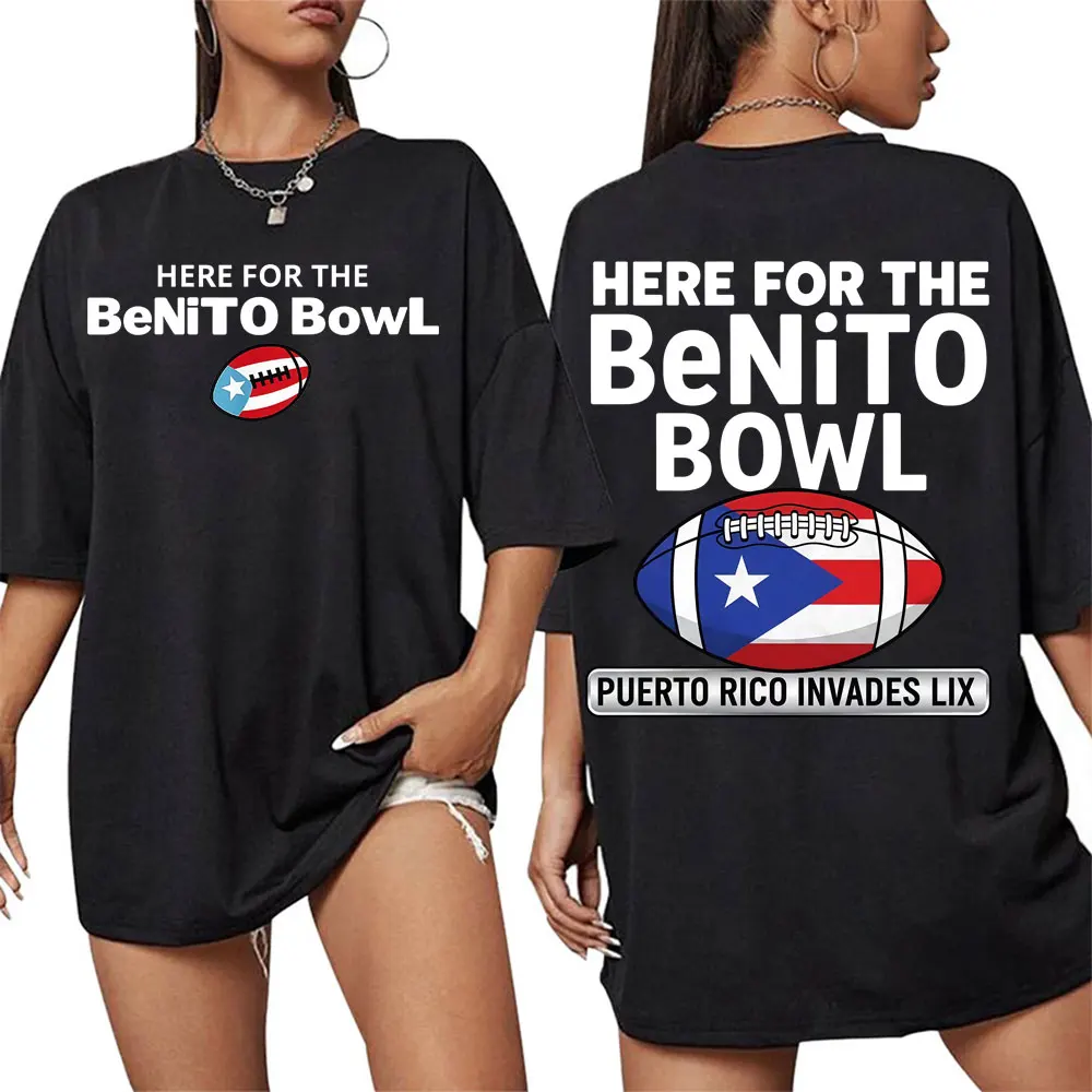 إليখানে Benito Bowl بورتوريكو العلم سيئة أرنب تي شيرت للرجال موضة الهيب هوب الشارع ، تي شيرتات قطن كبيرة الحجم