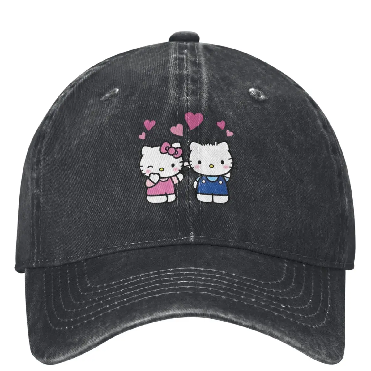 Sanurgente-Casquette de baseball en denim de dessin animé Hello Kitty, chapeau de camionneur de gym en plein air, casquettes de baseball rétro Y2K, pare-soleil d'été pour hommes adultes