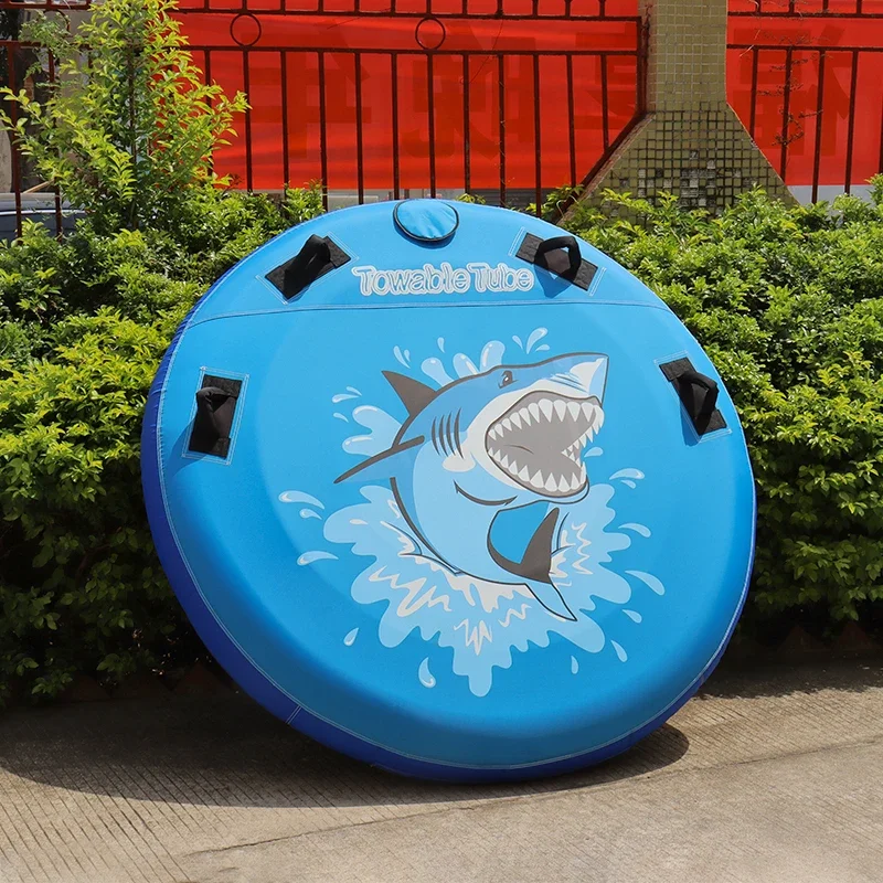 2 Persons Full Package Inflatable Round Towable Tube,Overwater Towing Tractor Type Inflatable Towable Tube - Image 5