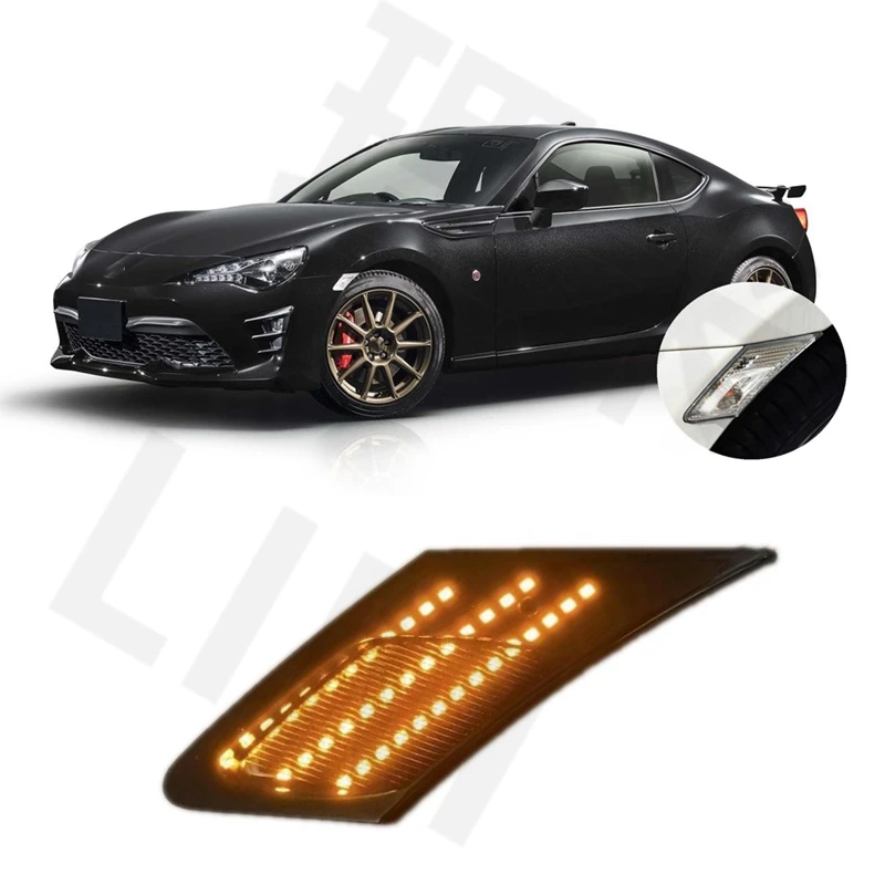 for Scion FR-S Subaru BRZ Toyota GT86 86 2013 2014 2015 2016 2017 2018 2019 Smoked LED Indicator Side Marker Signal Light Lamp