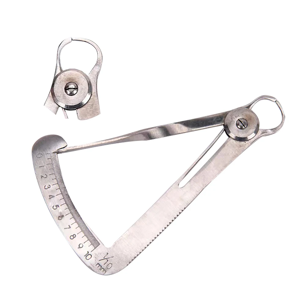 Dental Degree Gauge Caliper For Metal/Wax Stainless Steel Measuring Tools Dentist Lab Dental Ruler 0-10mm Oral Care Triangle