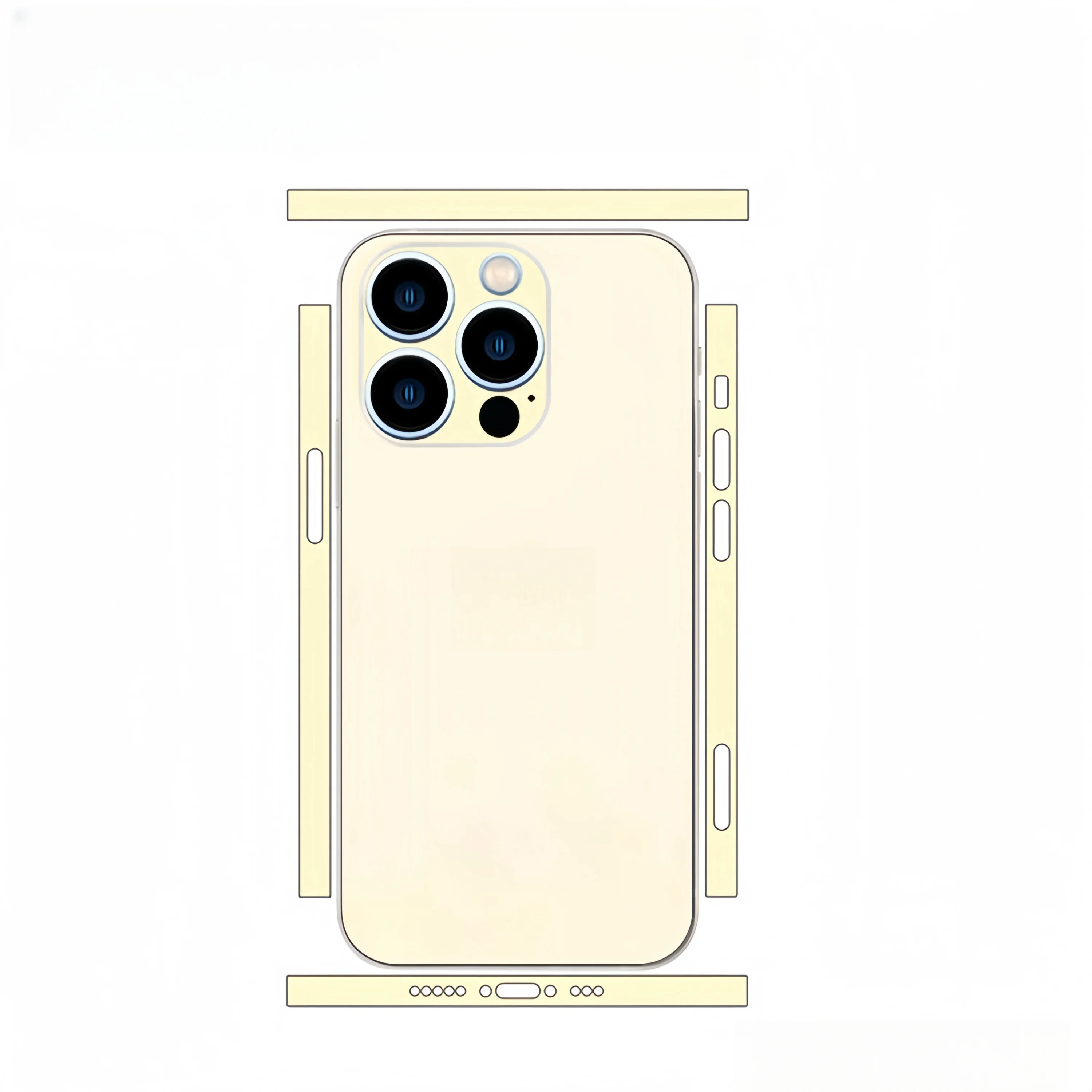 Pain Color Phone Stickers Film For iPhone 16 15 13 14 Pro Max 3M Back Skins Sticker For iPhone13 Mini Cover Body Film