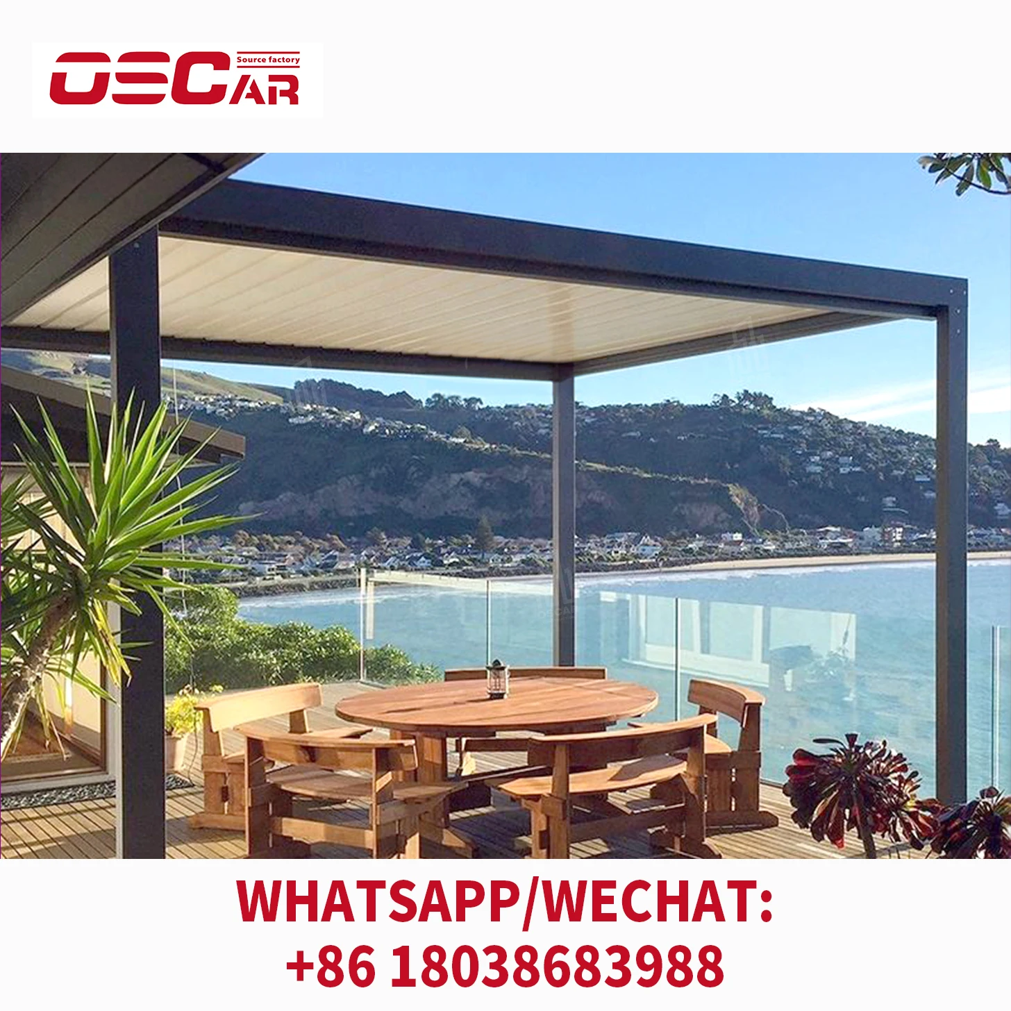 Metal Slats Deck Canopy Louver Sun Panel Powder Coated Gazebo Pergola Bioclimatic Louvered Aluminum for Window Made in China