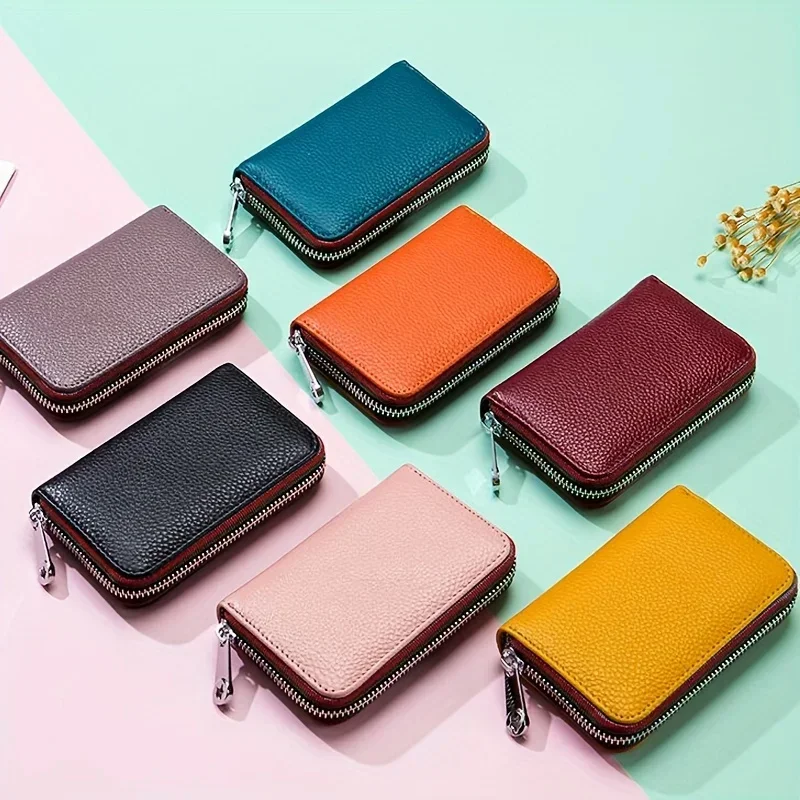 Credit Card Holder Accordion Wallet for Men Women Small PU Leather RFID Blocking Card Cases Holder Organizer Bag
