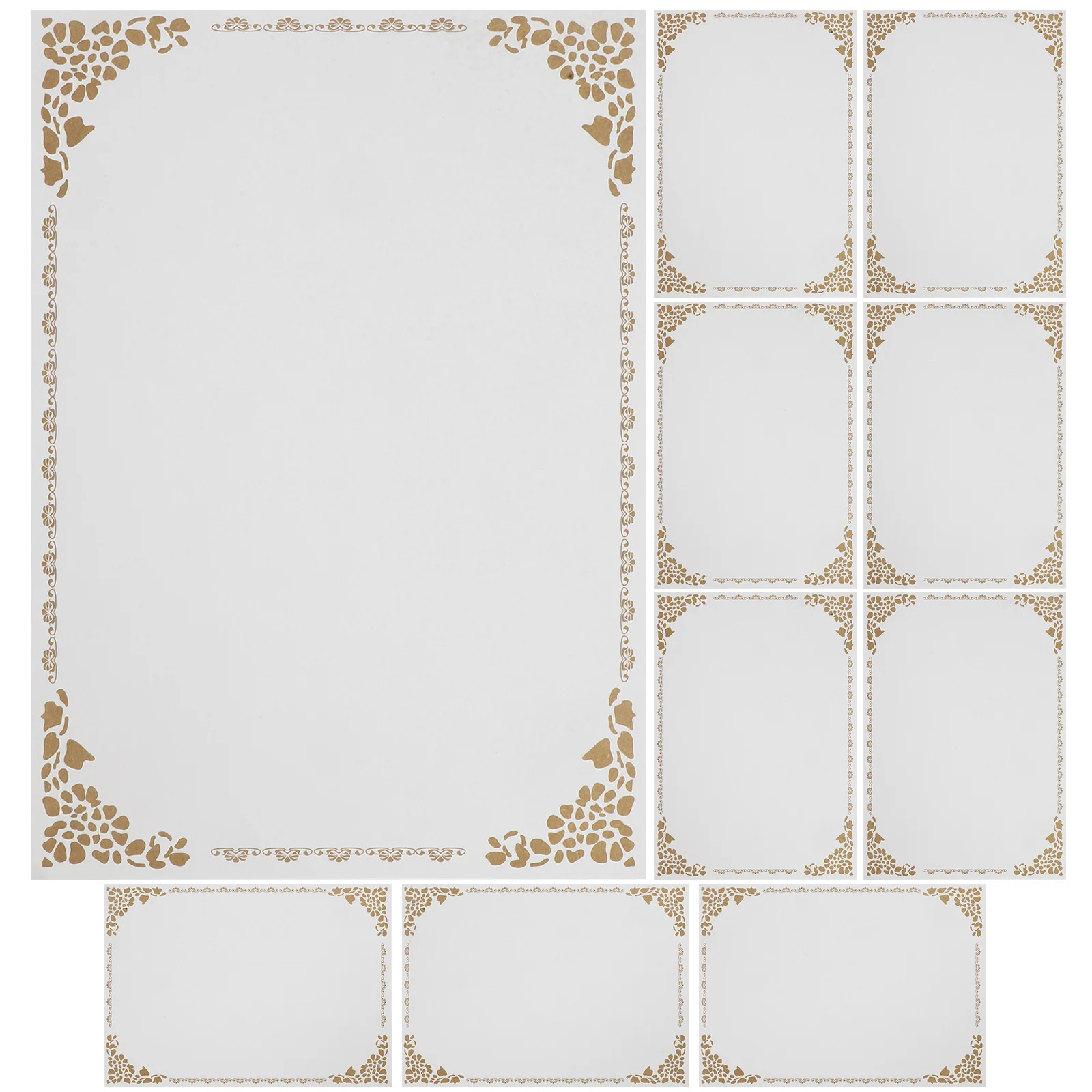 10 قطعة شهادة جائزة فارغة A4 ورق داخلي قابل للكتابة قابل للطباعة لشهادة الدبلومة لمستلزمات جائزة المدرسة