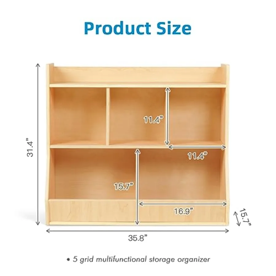 لعبة مونتيسوري الرف لعبة رفوف التخزين خزانة خشبية 5 حجرة خزانة الكتب رف الكتب لغرفة اللعب الحضانة الرعاية النهارية مرحلة ما قبل المدرسة