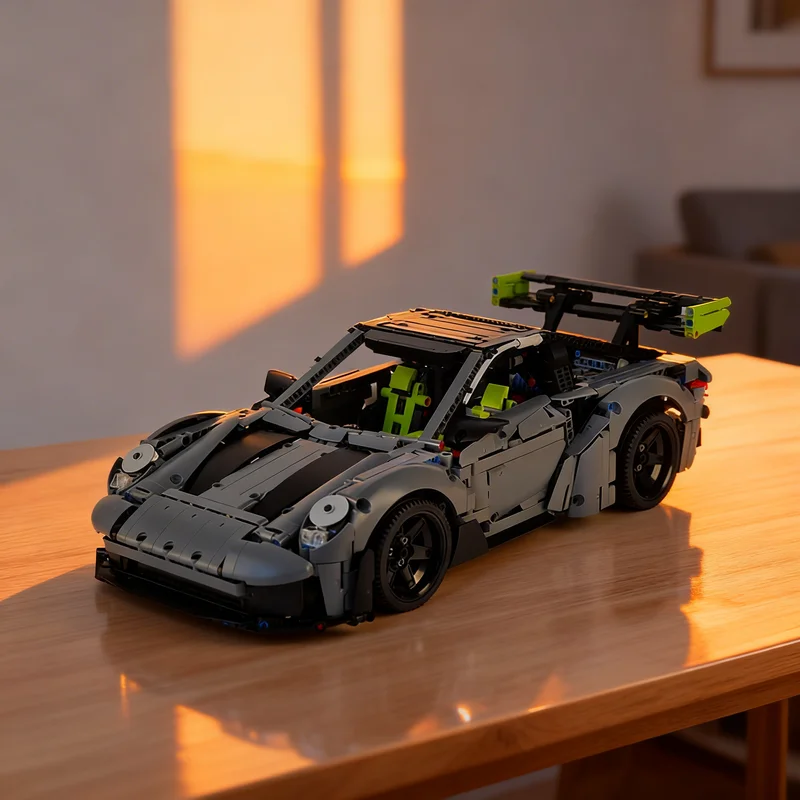 1687pcs MOC Sports Coupe GT3 RS B Alternate Technical Vehicle Engineering Model Building Blocks Module Diorama Ship DIY Toy Gift