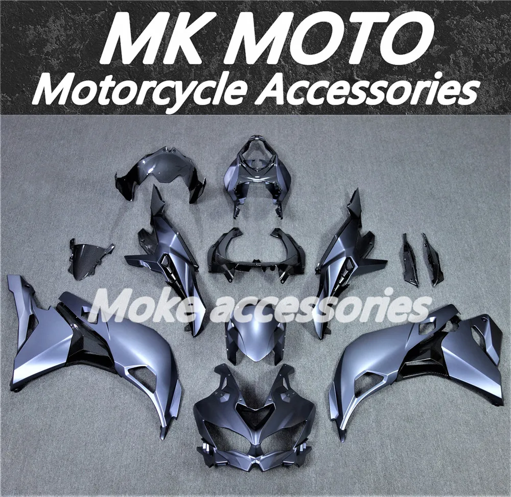 Motorcycle Fairings Kit Fit For ZX-25R ZX-4R 2019 2020 2021 2022 2023 Bodywork Set ABS Metallic Black Carbon fiber texture