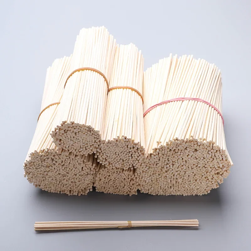 500PCS Dia 5/4/3MM X L40/30/25/20CM Indonesian Aroma Essential Oil Accessories Diffuser Rod,Wood Rattan Sticks for Home Decor