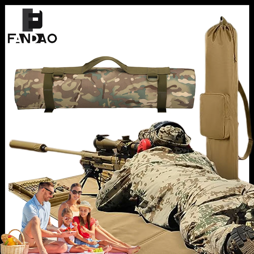 

Tactical Roll Up Shooting Mat Field Camping Waterproof Moisture Sandproof Picnic Blanket with Handle for Range Shooting Hunting
