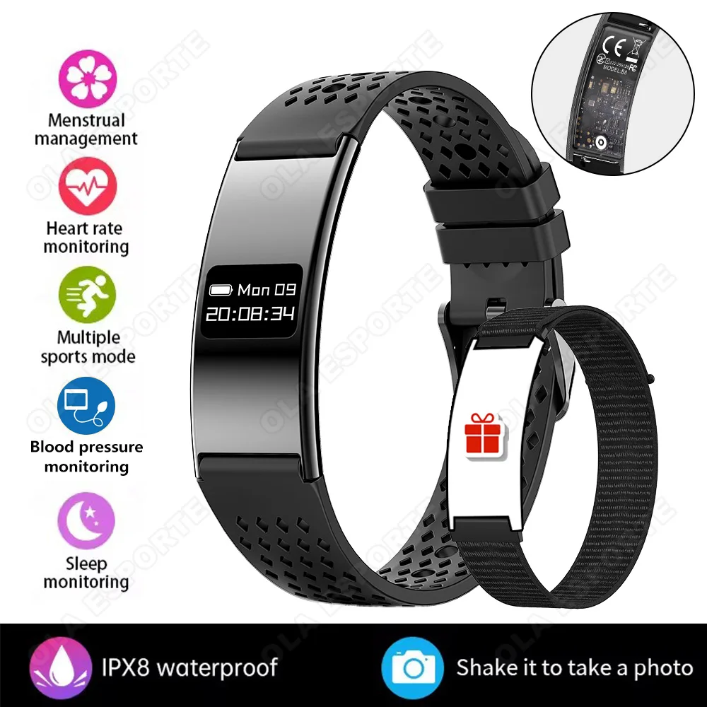 2026 Nieuwe Slimme Armband Ultradunne Hartslag Bloedzuurstof Slaapmonitor IPX8 Waterdicht Smartwatch Sport Dames Heren Smart Band
