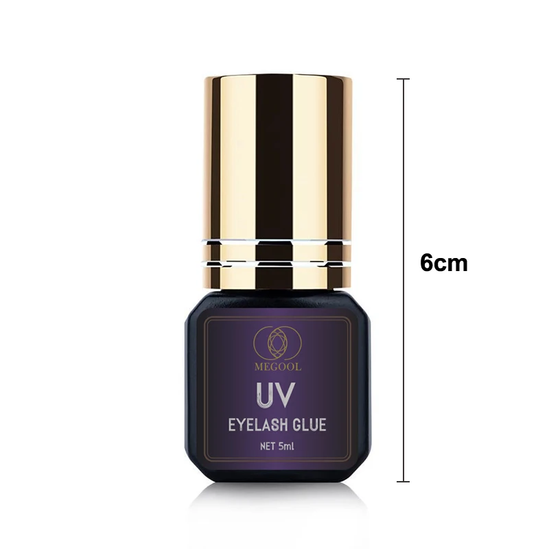 Adhesivo de pegamento UV para extensiones de pestañas, 5ml, 1S, secado rápido, pegamento fuerte para extensión de pestañas postizas, pegamento UV de larga duración para pestañas