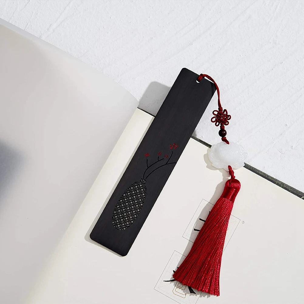 Les signets avec glands sont fabriqués en bois et décorés avec des motifs de haricots rouges, ces signets de couple sont les meilleurs cadeaux A