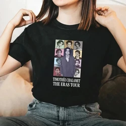 Timothie Chalamet The Era Tour women's round neck Tshirt short sleeved retro Timothee Chalamet clothing streetwear top plus size