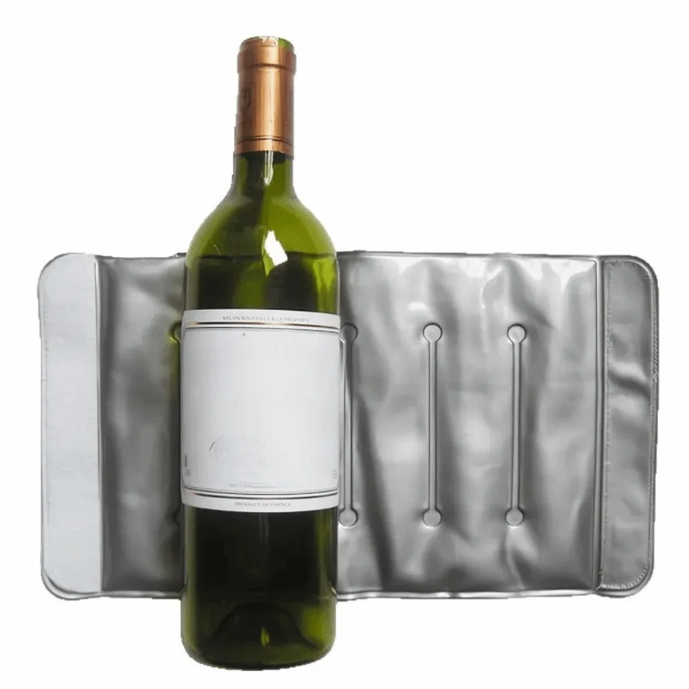 Beverage Bag Reusable Wine Cooler Bag Quick-cooling Thermal Insulated Wine Chiller Sleeve Portable Gray Bottle Cooler Camping - view 4