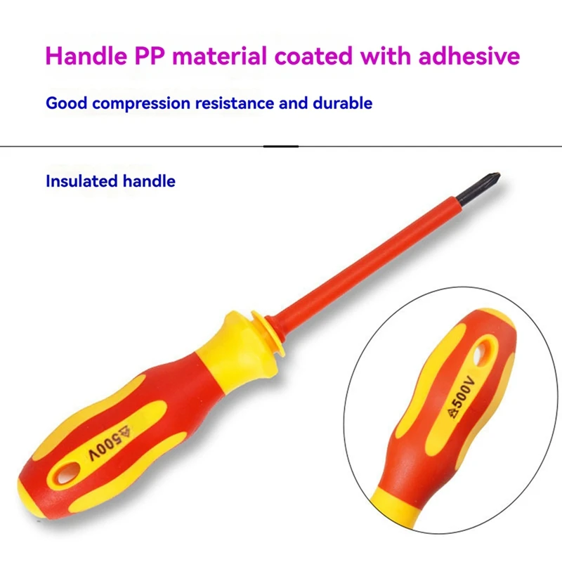 ABNO-Insulated Electrician Screwdriver Set Magnetic Replaceable Screwdriver Household Appliance Repair Tools