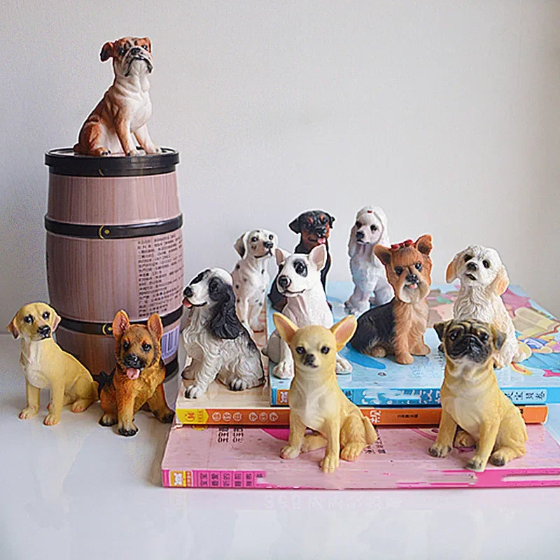 Figuras de Perros Dálmata y Pug en Miniatura – Decoración Jardín