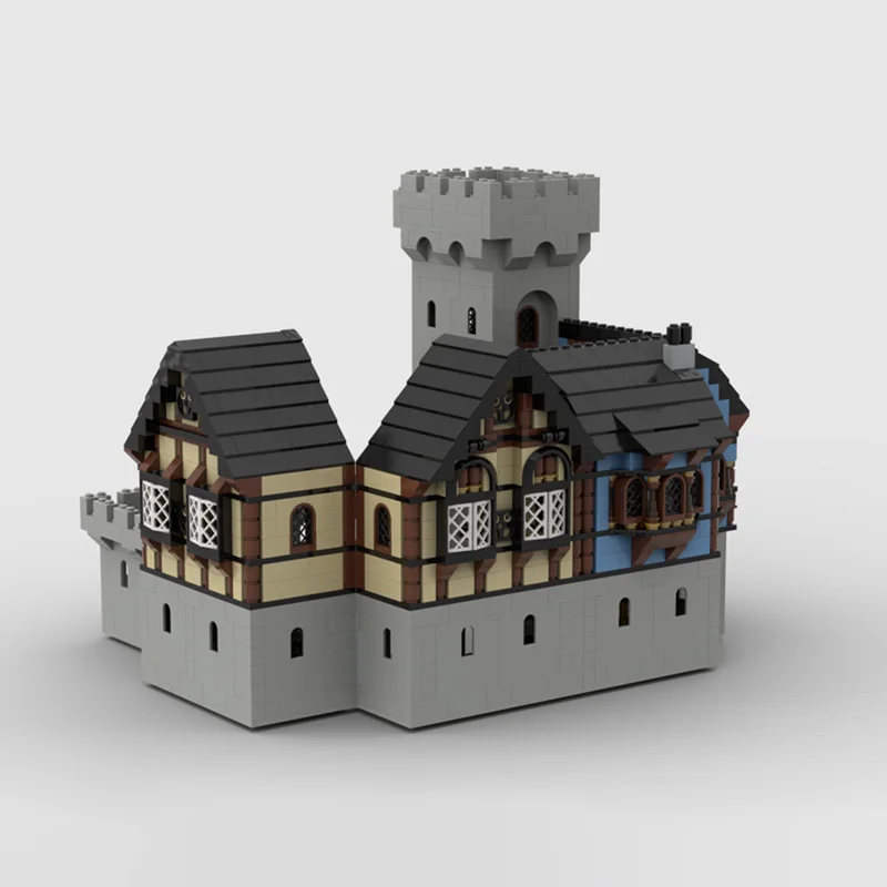 1540 قطعة MOC قرية القرون الوسطى المقواة القلعة نموذج بناء هدايا عيد الميلاد كتل العمارة تجميع لتقوم بها بنفسك لعبة الطوب للأطفال #3