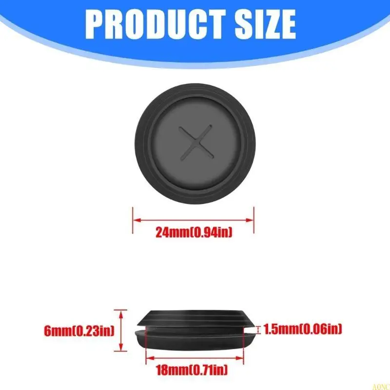 A0NC 1/3/6/12 قطعة مسبار مطاطي جروميت أسود درجة الحرارة مسبار جروميت شواية مدخنة حرارية