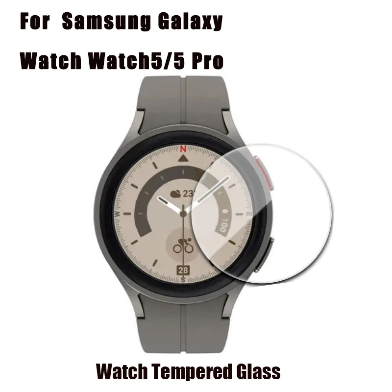 الزجاج المقسى لسامسونج غالاكسي ساعة 5 برو 45 مللي متر مقاوم للماء الزجاج المقسى حامي الشاشة فيلم لمشاهدة 4/5 40 مللي متر/44 مللي متر
