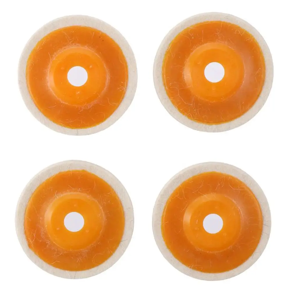 

10Pcs Round 4'' Wool Felt Polishing Wheel Orange Wool Polishing Wheel Disc Angle Grinder Buffing Wheels