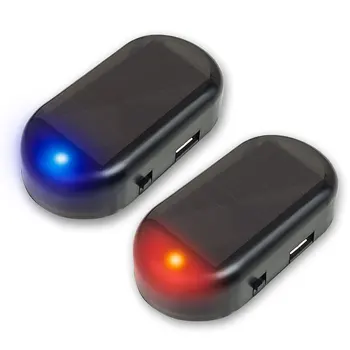 Lumière solaire antivol pour voiture, alarme de voiture, dispositif d'immobilisation antivol simulé dans la voiture, dispositif de système de sécurité ABS LED, alarme automatique