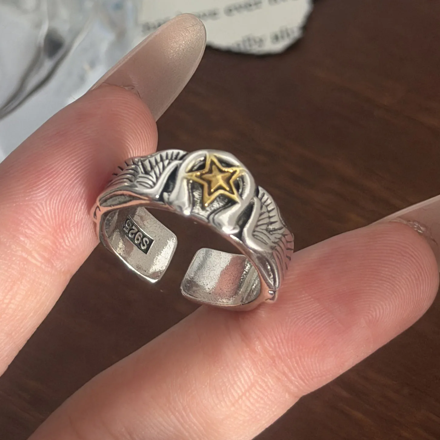 925 Sterling Silver Vintage Handmade Adjustable Ring