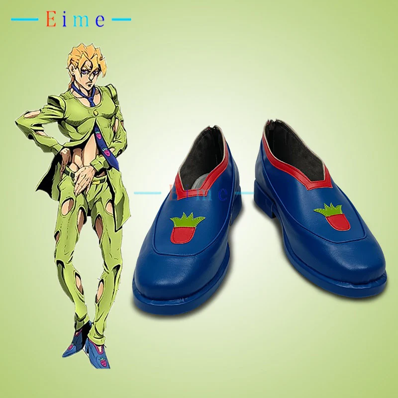 

Обувь для косплея Pannacotta Fugo, обувь из искусственной кожи, обувь для косплея в стиле аниме JoJo, ботинки для Хэллоуина, изготовленные на заказ