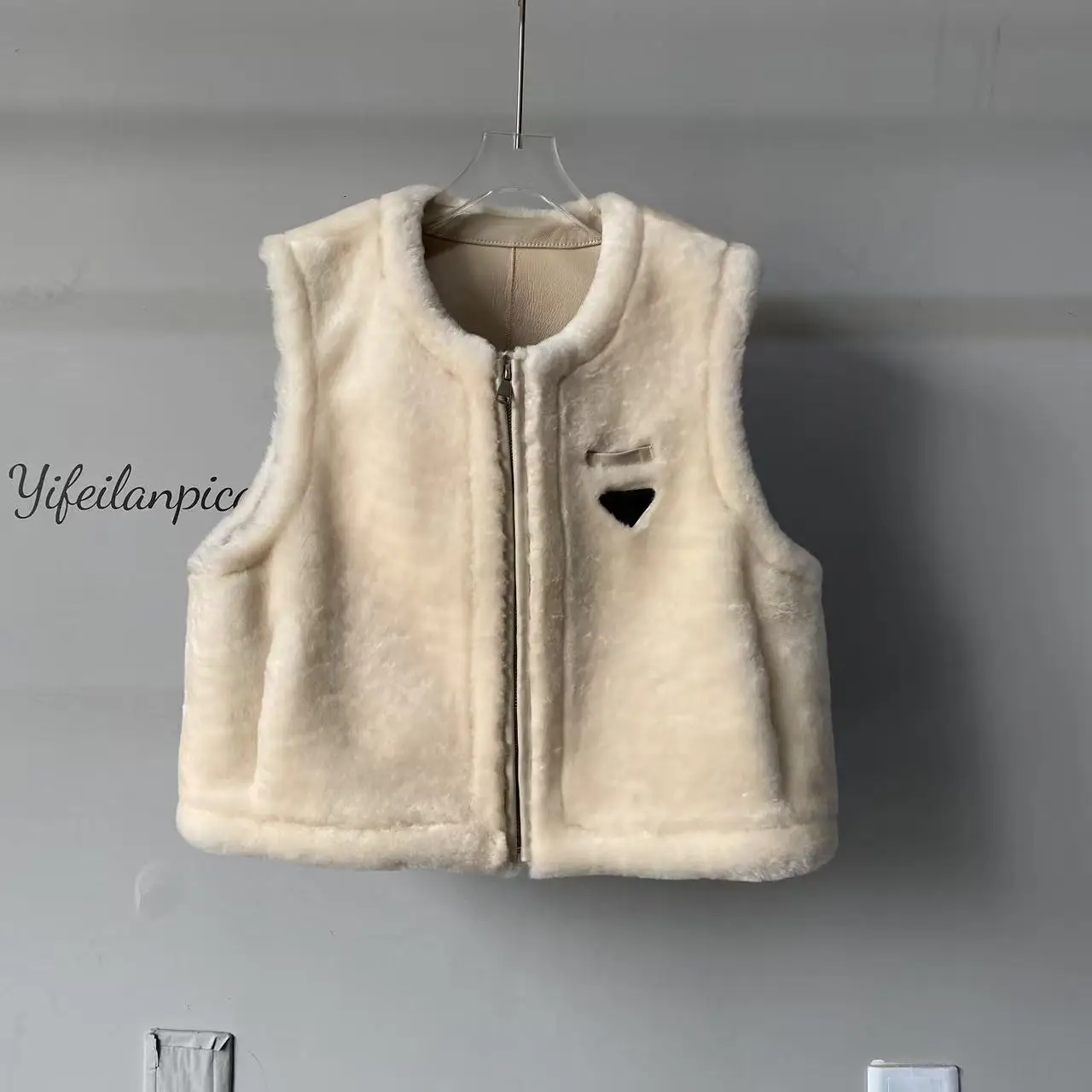 Herfst Winter Nieuwe Sle Dames Leer Ort Jaet Loose Fit Svel Lamsbontjas Casual Sle Ritssluiting Geen Hoed