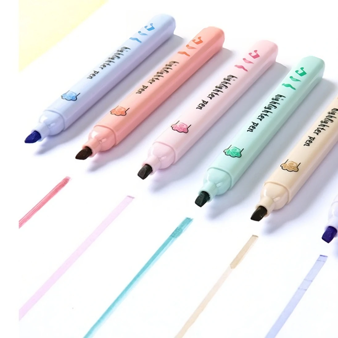 Cute Cat Single Head Fluorescent Pen Ins Good-looking Notes Markers