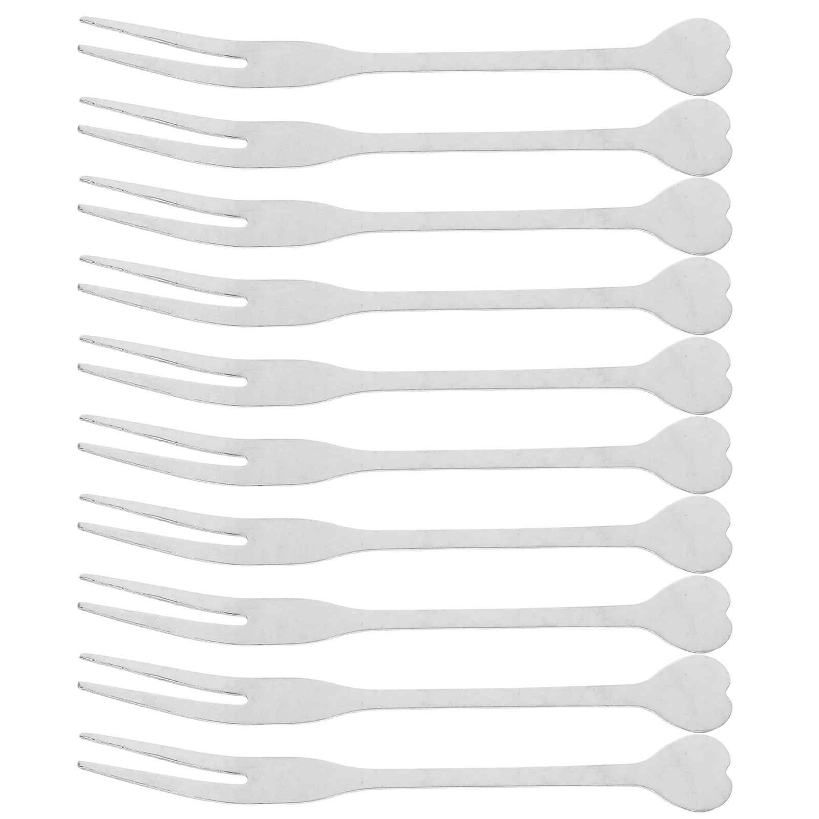 

10 Pcs Stainless Steel Love Fruit Fork Fruits Supplies Charcuterie Accessories Forks