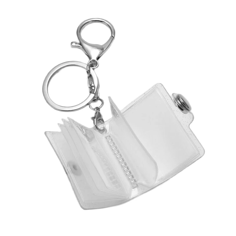 

1 PCS Mini Small Photo Album Keychain 16 Pictures Book Holder Keyringv DIY Gifts For Boyfriend Girlfriend-AT35