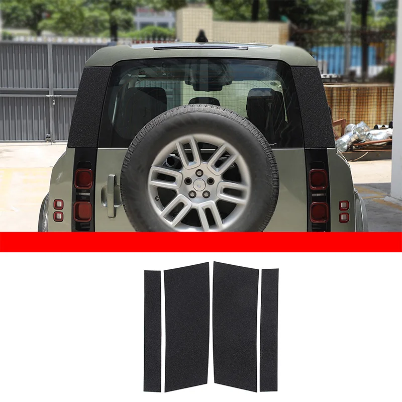 

Для Land Rover Defender 90 110 130 2020-2023 ПВХ черный автомобильный задняя дверь центральная колонка накладка наклейка автомобильные аксессуары