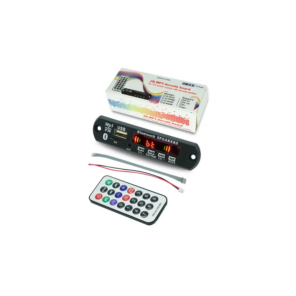 New MP3 WMA Decoder Board5V 12V FM APE FLAC USB TF Car Music Wireless 5.0 MP3 Audio Decoding Board Decoding Module For Car