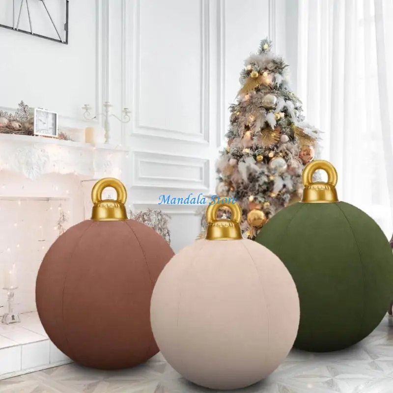 

U2JC Inflatable Ornaments Balls Outdoor 24 Inch Large Inflatable Christmas Balls, Reusable Blow Up Christmas Ornaments,