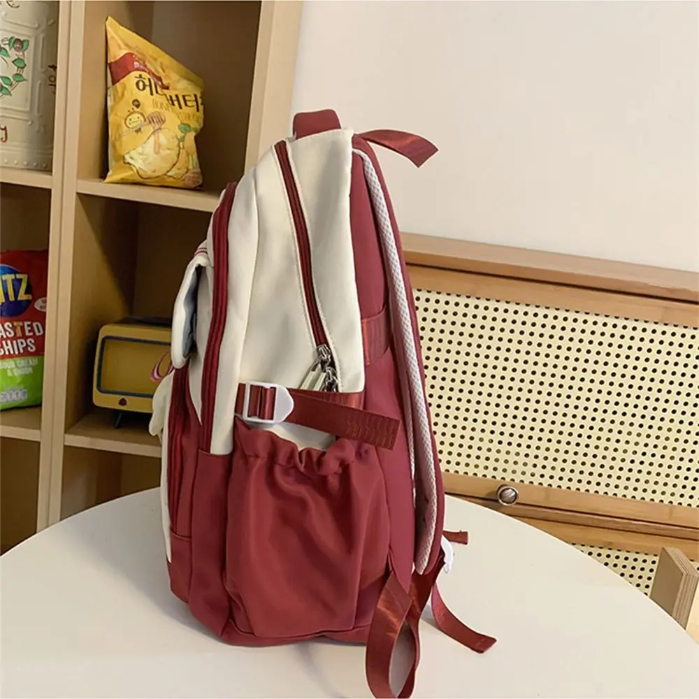 Mochila escolar duradera con correas ajustables, bolso de hombro de nailon colorido, informal