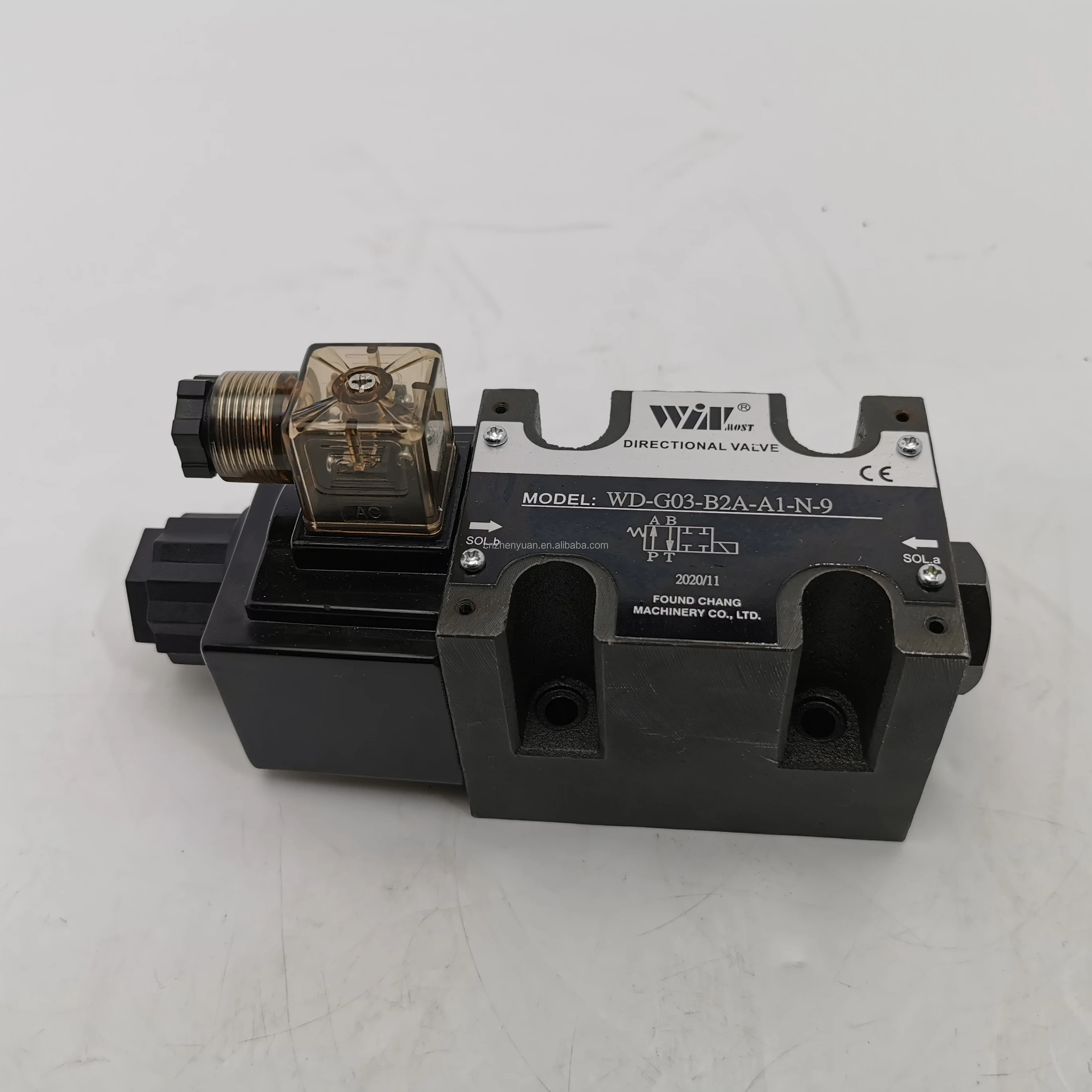 Hot selling:Taiwan,China Ashun Hydraulic Fill Valve SG SG-24 SG-24-R-10 SG-24-L-10 Solenoid Directional Valve