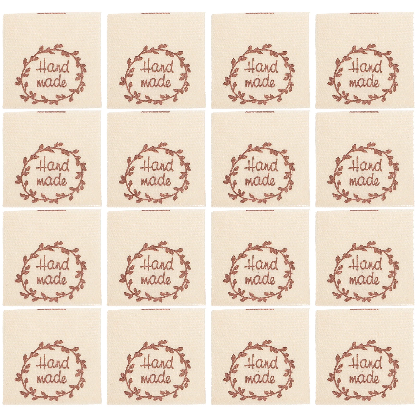 

100Pcs Heart Fabric Labels Handmade with for Sewing Crafts Clothing Embellishment Vintage Style Soft Sew on Labels