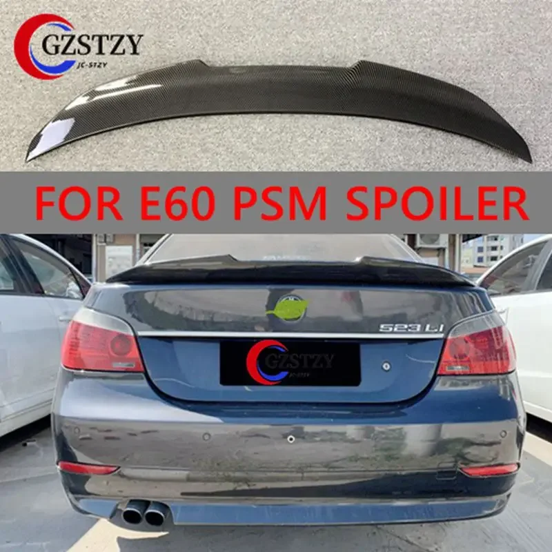 For BMW 5 Series E60 M5 ABS Carbon Spoiler 2004 2005 2006 2007 2008 2009 Rear Trunk Wing Lip Spoiler Decoration Car Styling