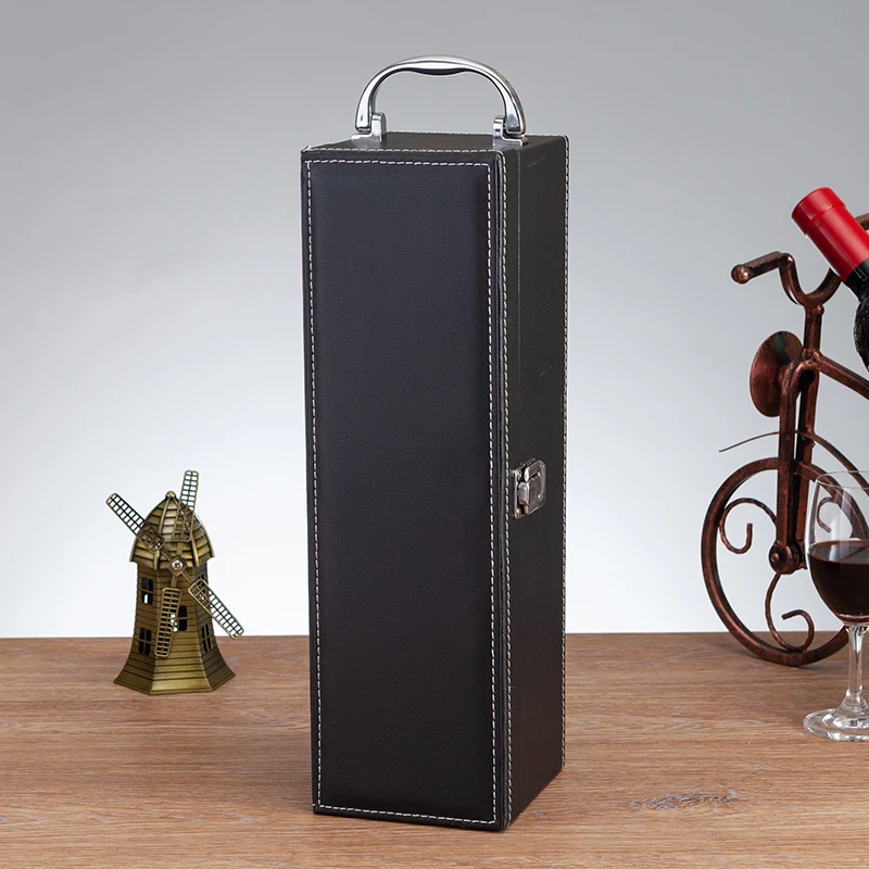 

High-End Single Bottle Red Wine Box Wine Gift Box Universal Red Wine Paaging Box Wine Storage Box Handmade Crtsmanip
