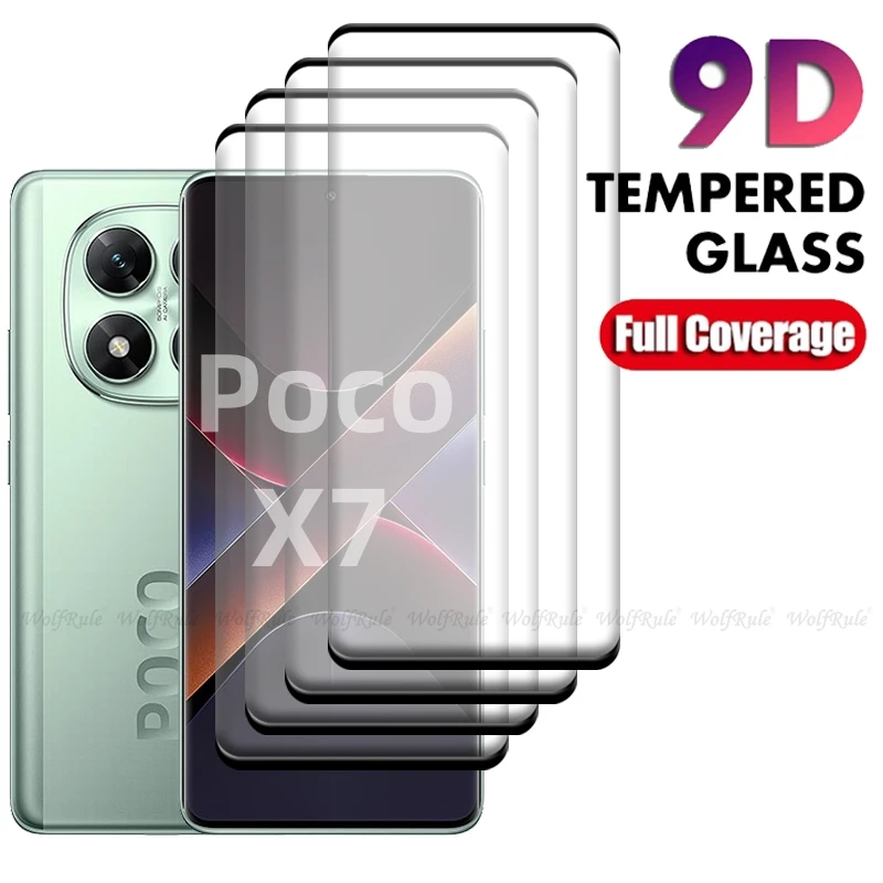 

1/2/3/4 PCS For Poco X7 Glass Poco X7 Tempered Glass Protective Film 9D 9H HD Full Curved Screen Protector Xiaomi Poco X7 PocoX7