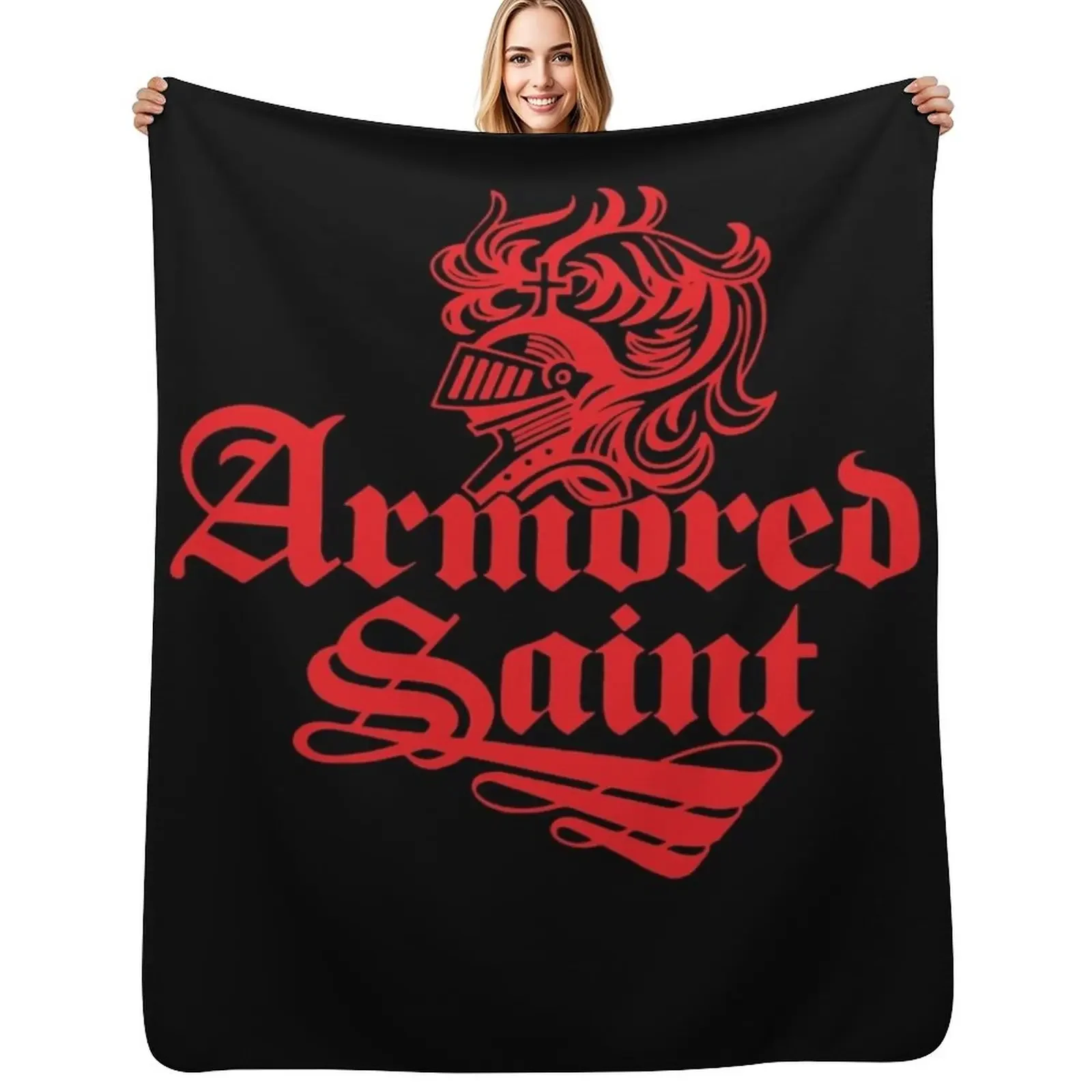 

Armored Saint Classic Throw Blanket blankets ands christmas gifts Flannels Flannel Blanket
